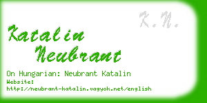 katalin neubrant business card